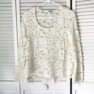 NWOT Express Lace top cream XS/TP